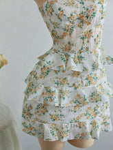 Flirla Women's Printed Stylish Niche Waist-Cinching Slim Sexy Short Dress. Suitable For Spring And Summer. Wedding Season.